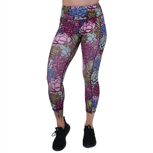 Succa For Plants Leggings - Women's Floral Yoga Pants for Workouts, Lounge & Casual Wear | Perfect for Gym, Running, Travel & Everyday Comfort