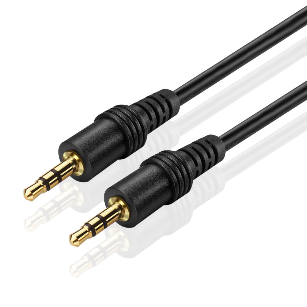 Gold Plated 3.5mm Male to Male AUX Cable (10ft) - Stereo Audio Auxiliary Cord for iPhone, iPad, Android Devices - Perfect for Home Audio, Car Systems & Portable Speakers