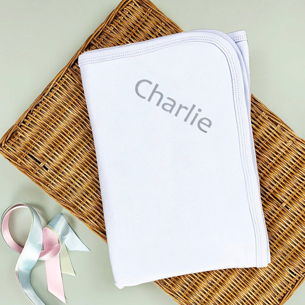 Personalized Baby Gift Set with Little Grey Bunny - Newborn Baby Shower, Christening, Birthday Present for Boys & Girls - Perfect for Nursery Decor and Keepsake Memories