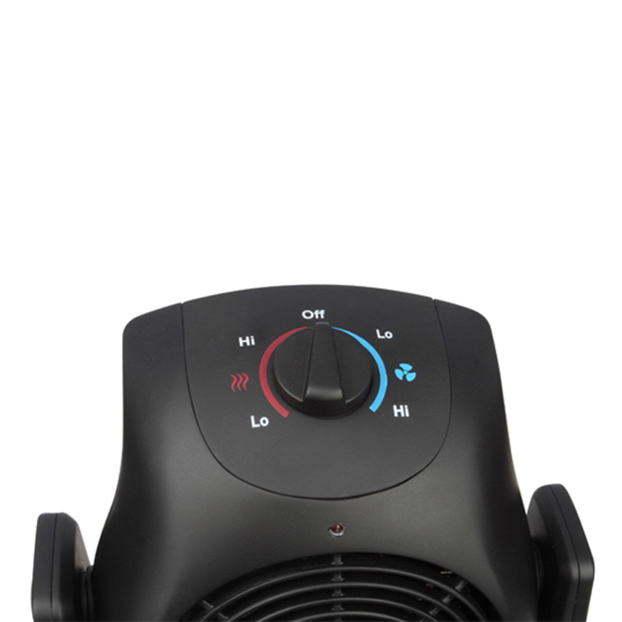 1500W Portable Electric Heater and Fan 2-in-1 - Energy Efficient Indoor Space Heater with Dual Comfort Settings for Winter & Summer Use in Bedroom, Office, or Living Room
