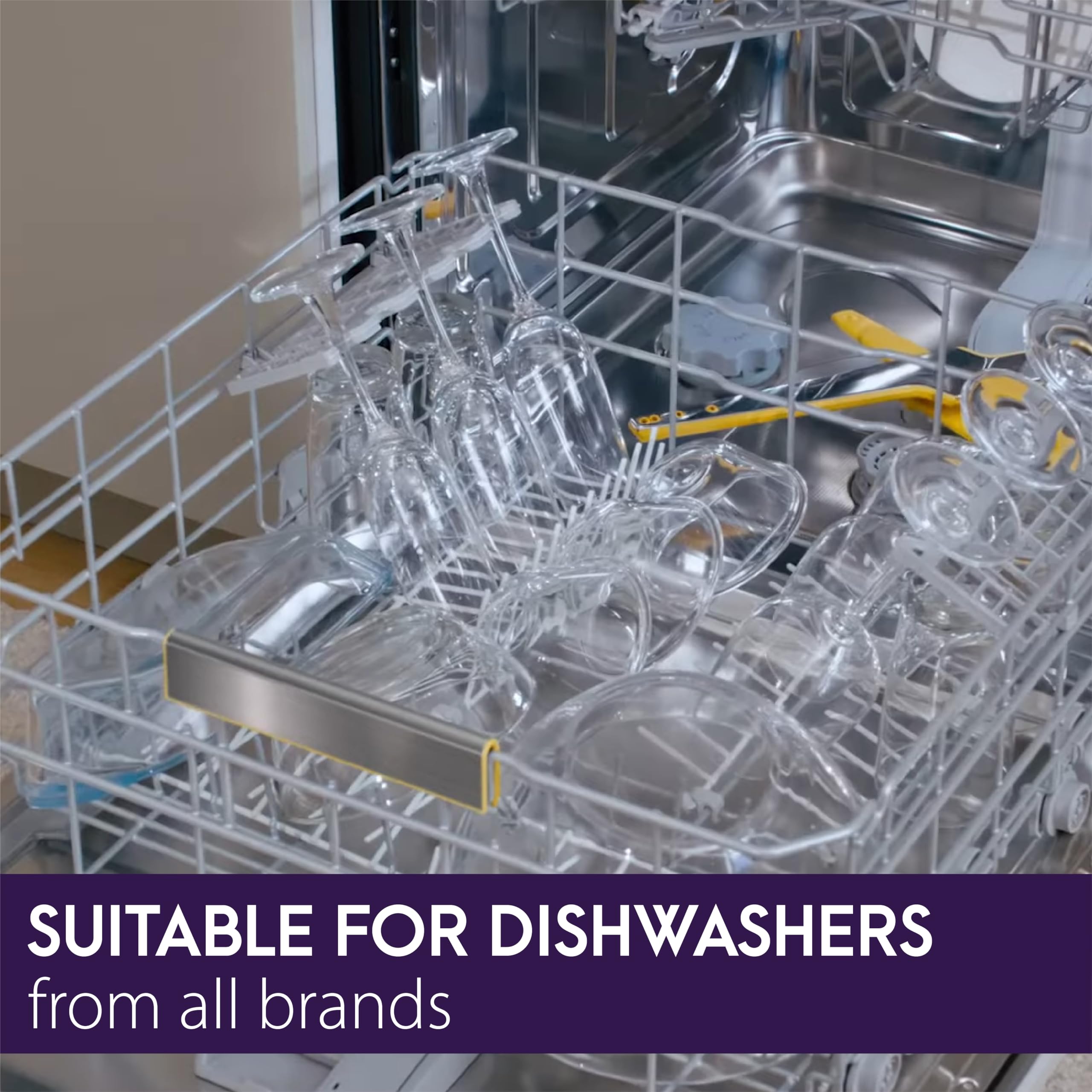 Arnigo Dishwasher Rinse Aid for All Brands - Eliminates Streaks on Glassware, Speeds Drying, Protects Glass with Brilliant Shine - Lemon Scent (425ml) - Perfect for Sparkling Clean Dishes, Wine Glasses & Everyday Dishwashing