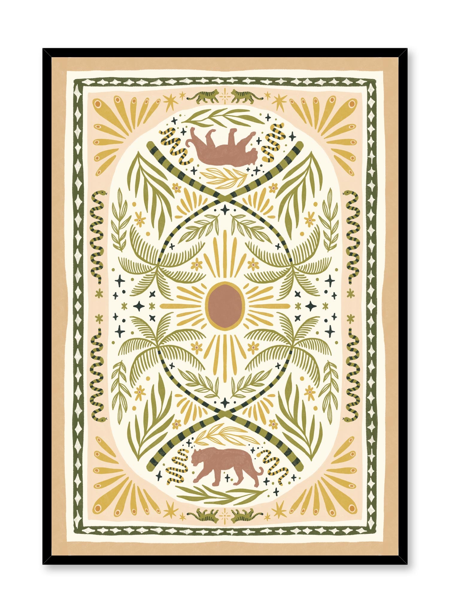 Heart of the Jungle Wall Art Poster - Tropical Jungle Decor for Living Room, Bedroom & Office - Nature Inspired Home Decor