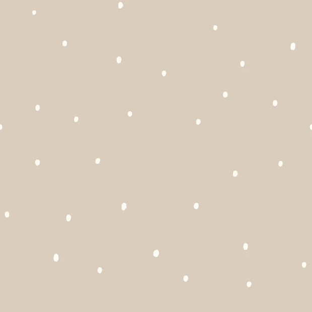 Soft Beige Dots Double Gauze Fabric - Breathable & Lightweight Material for Baby Clothes, Summer Dresses & DIY Sewing Projects