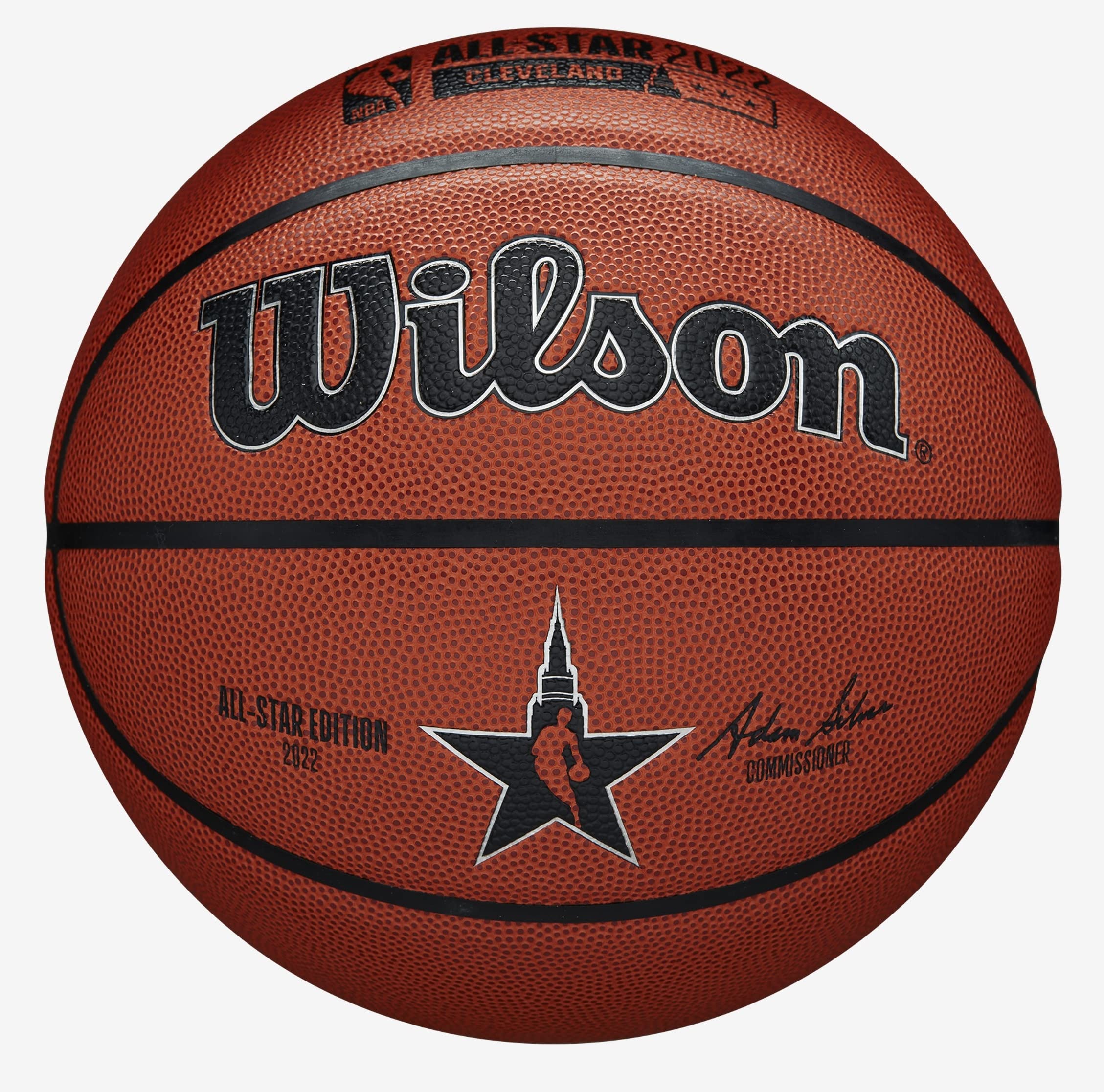 Wilson 2022 NBA All-Star Game Replica Basketball - Official Size 7 Game Ball for Indoor/Outdoor Play - Perfect for Collectors, Fans, and Court Performance