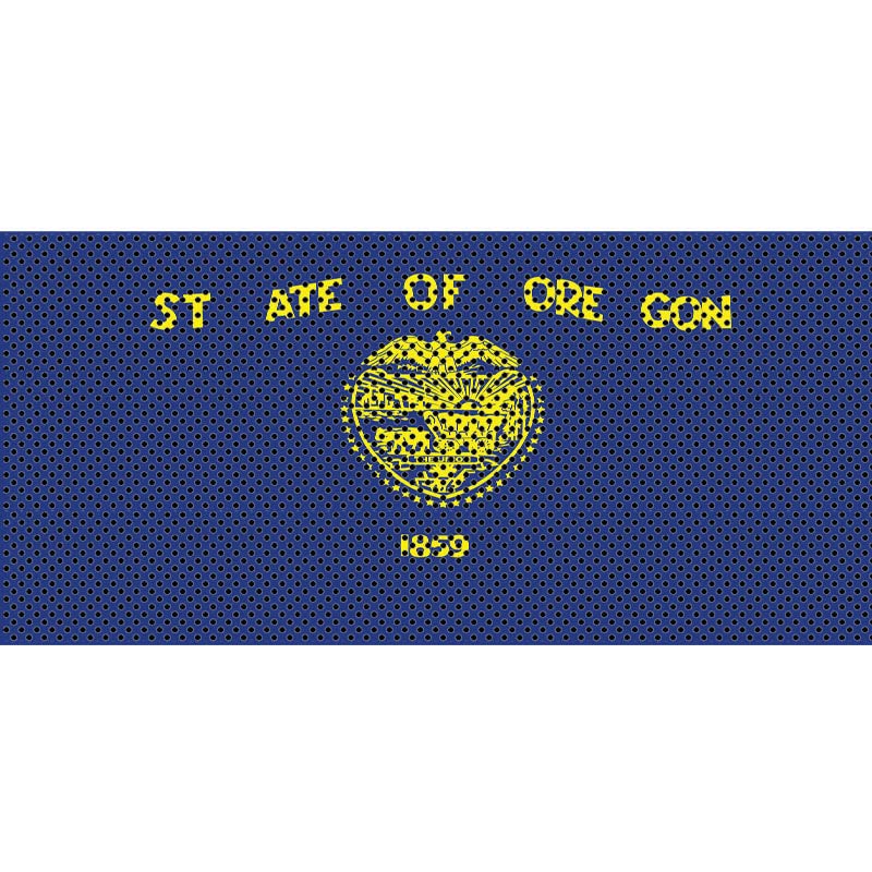 Rust-Proof Aluminum Front Grille Insert for Jeep Wrangler JL/JLU (2018+) - Oregon State Flag Design - Durable Off-Road Accessory for Adventure & Customization