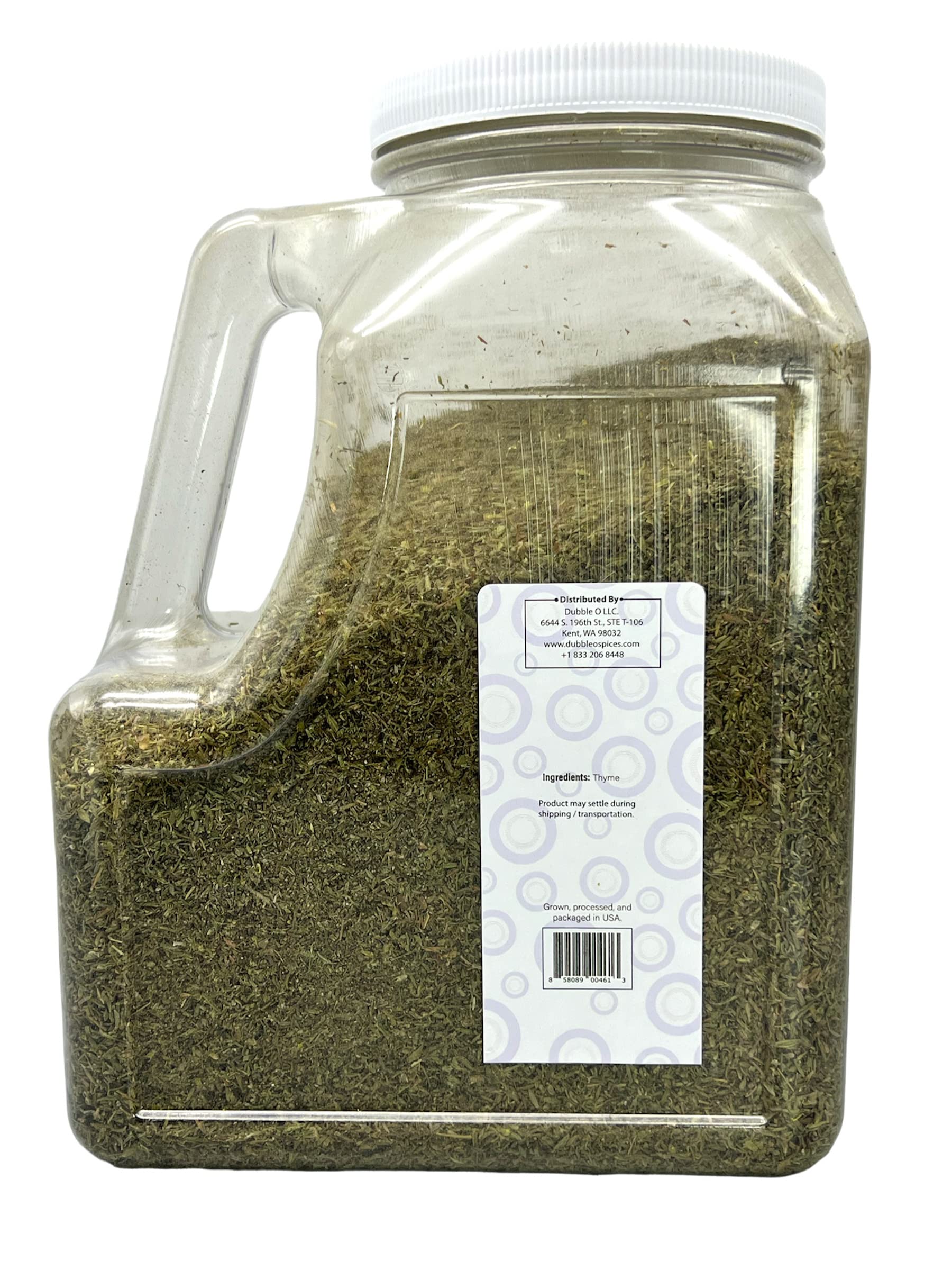 Organic Thyme Leaves - 2 lbs. Bulk | Non-GMO, Kosher, Halal & Gluten Free | Premium Dubble O Brand | Perfect for Cooking, Seasoning & Herbal Tea Blends