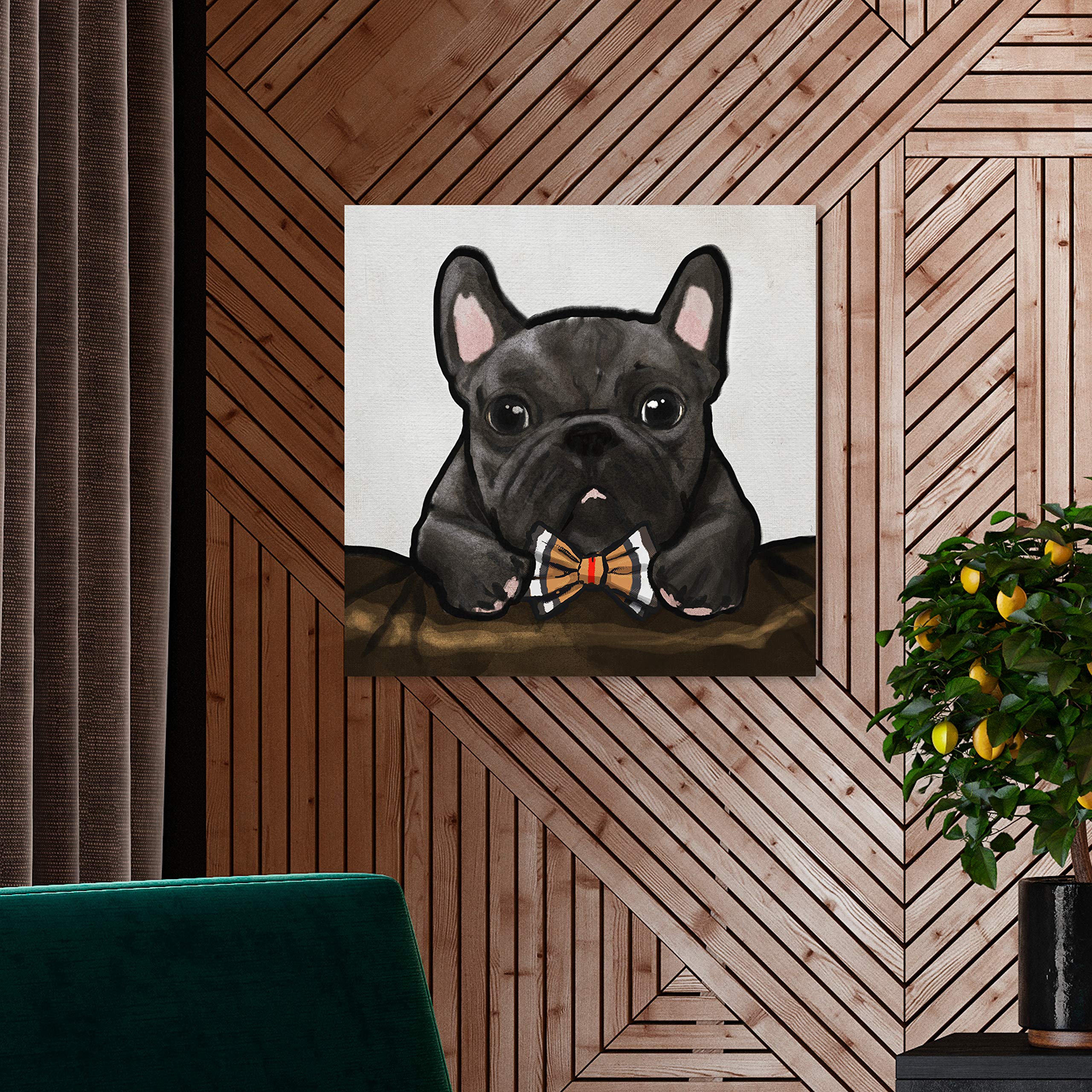 Elegant Frenchman Animal Wall Art Canvas Print - 20x20 Inch Black & White Home Decor by Oliver Gal Artist Co. | Perfect for Living Room, Bedroom & Office Decor