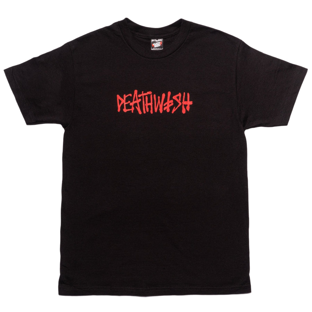 Deathwish OG Deathspray SS Tee - Black Graphic T-Shirt for Skateboarding & Streetwear Fashion | Men's Casual Short Sleeve Shirt