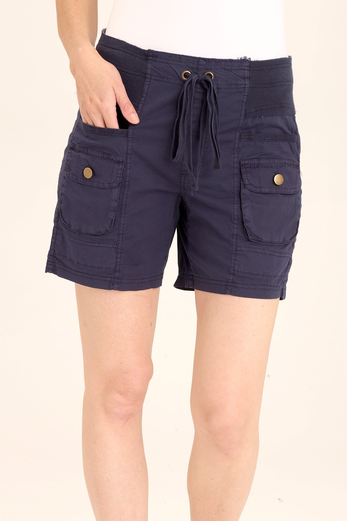 Felix Stretch Poplin Cargo Drawstring Shorts - Men's Comfortable Casual Summer Short Pants with Pockets | Perfect for Outdoor Activities, Travel & Everyday Wear