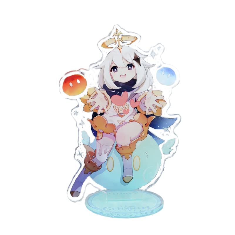 Genshin Impact Paimon Acrylic Stand Figure - Anime Game Character Collectible Model, Tabletop Decoration for Fans & Gamers - Perfect for Desk Display, Gaming Room Decor, and Gift Giving