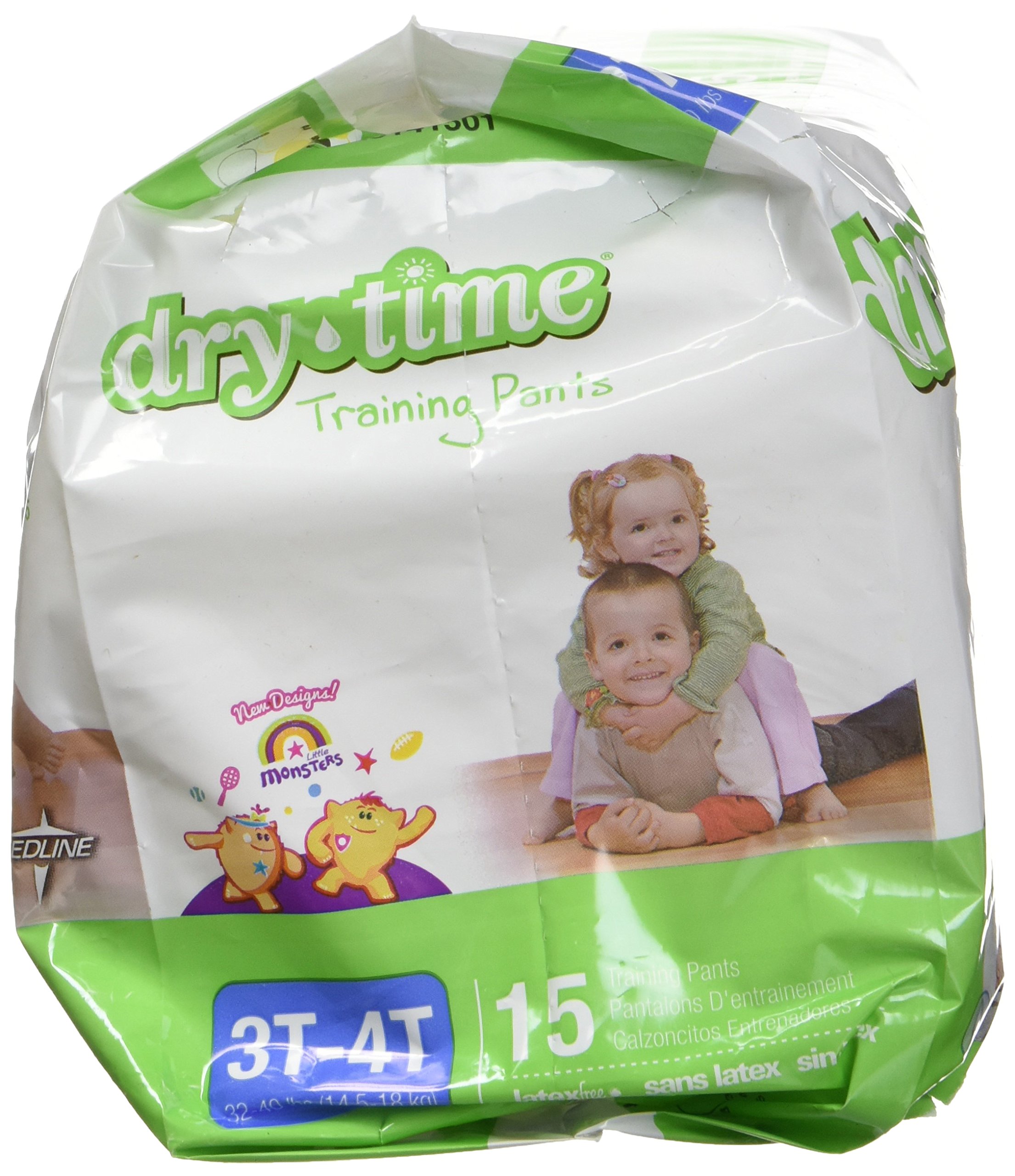Medline DryTime Disposable Training Pants for Toddlers - Large (32-40 lbs), 120 Count (8 Packs of 15) | Leak-Proof, Super Absorbent & Comfortable Potty Training Underwear | Perfect for Daycare, Travel & Overnight Protection