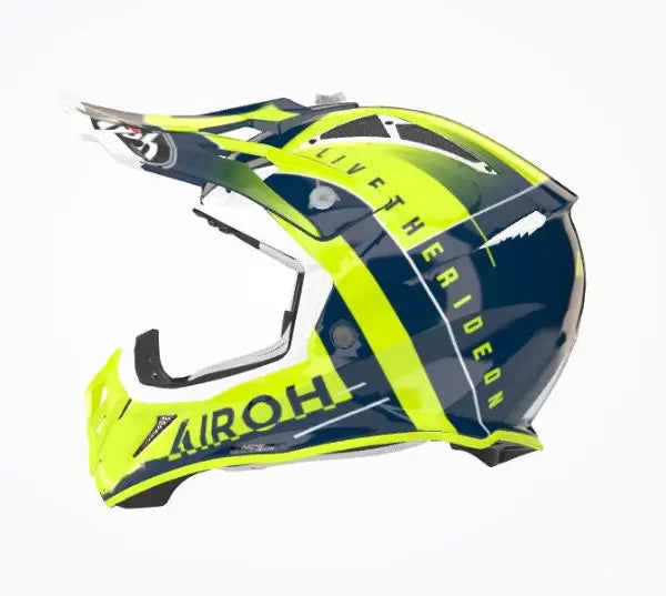 Airoh Aviator Ace Amaze Gloss Blue Motorcycle Helmet - DOT & ECE Certified for Safety - Perfect for Street Biking, Racing & Urban Commuting