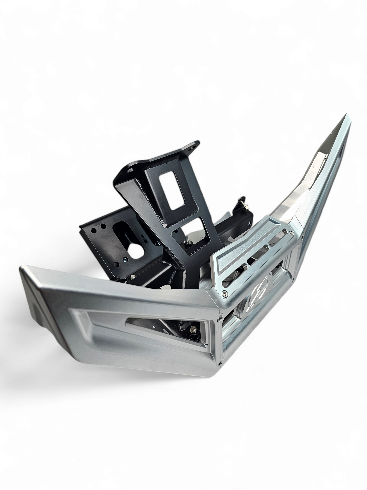 Can Am X3 Maverick Front Winch Bumper (2017-2024) - Machined Billet Aluminum, Clear Anodized Finish - FWB210036 - Perfect for Off-Roading & Trail Adventures