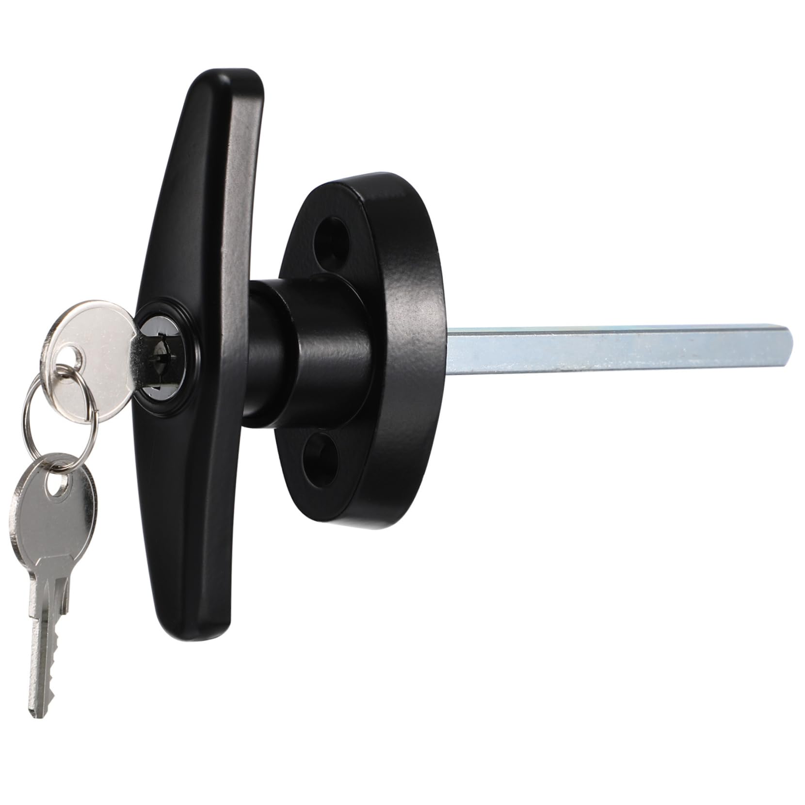 DOITOOL 1PC Black Shed Door T-Handle Lock Kit - Heavy Duty Barn Gate Hardware for Sheds, Garages & Outdoor Storage - Secure Your Backyard, Workshop & Farm Buildings