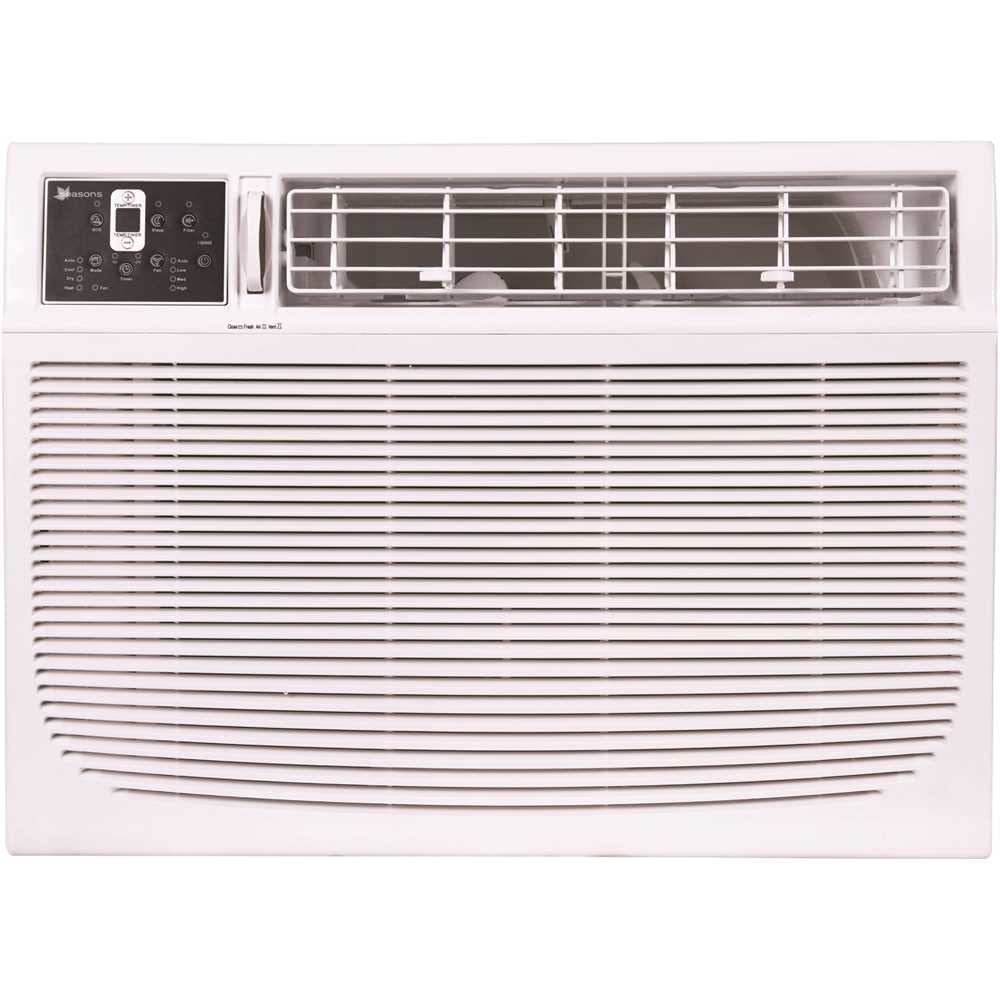 8,000 BTU 115V Window Air Conditioner with Heat - White - Compact Cooling & Heating Unit for Small Rooms, Bedrooms & Offices