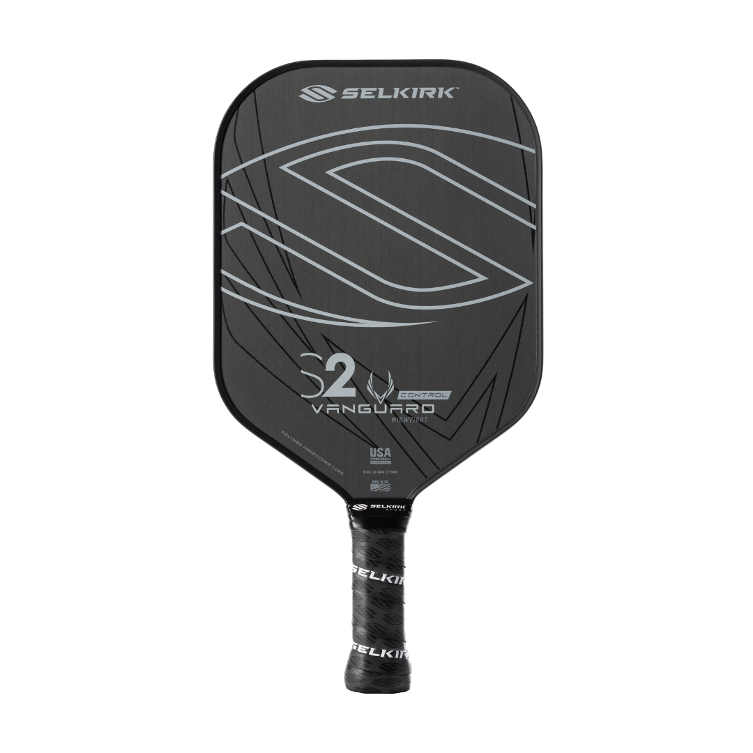 Selkirk Vanguard Control S2 Pickleball Paddle - Raw Carbon Fiber Face for Enhanced Spin & Power | Perfect for Competitive Play & Outdoor Games