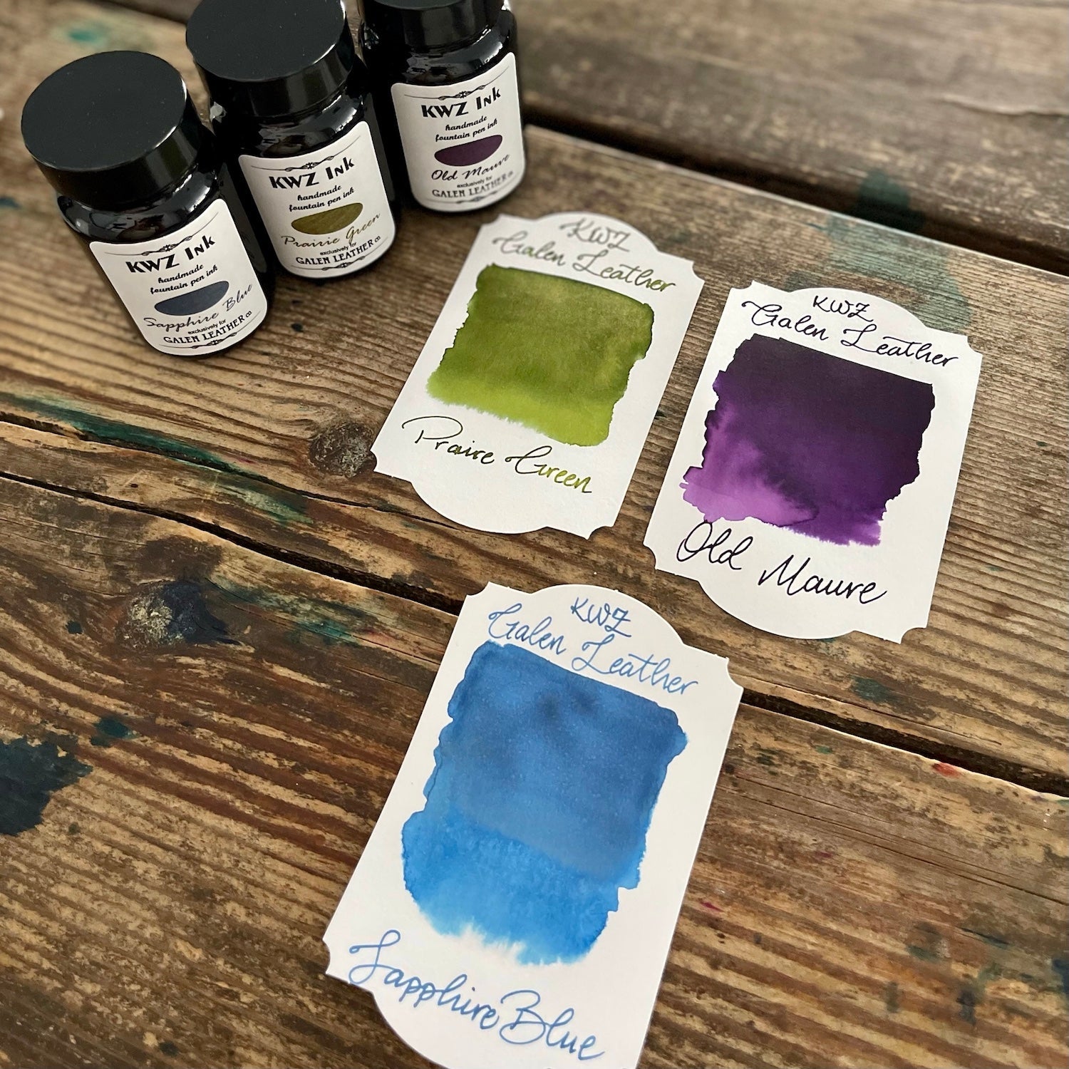 KWZ x Galen Prairie Green Fountain Pen Ink - Premium Bottled Ink for Calligraphy, Journaling & Artistic Writing - Perfect for Fountain Pens, Dip Pens & Art Projects