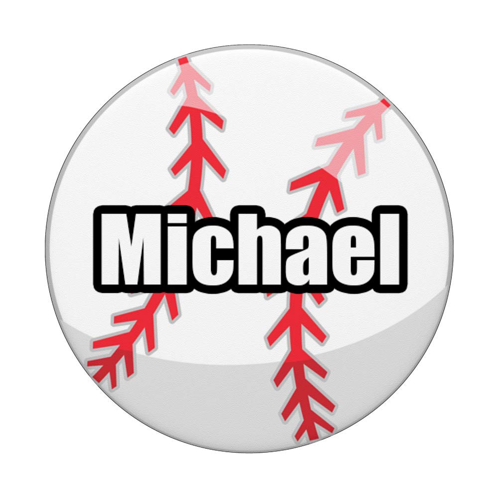 Michael - Custom Baseball Design Phone Stand Holder for iPhone & Android - Perfect for Desk, Car, and Home Use