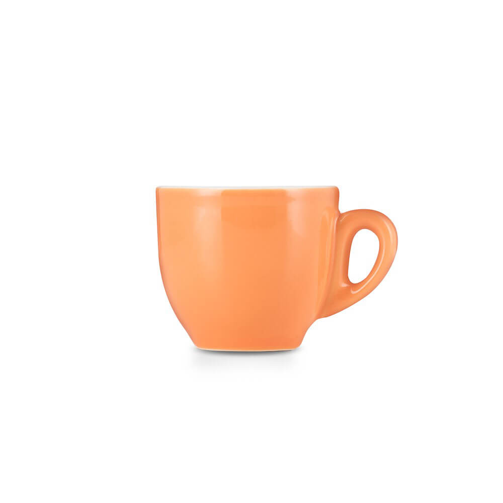 Premium Porcelain Espresso Cup & Saucer Set - 2oz/70ml Capacity, Vibrant Orange - Perfect for Home Baristas, Coffee Shops & Italian-Style Espresso Enjoyment