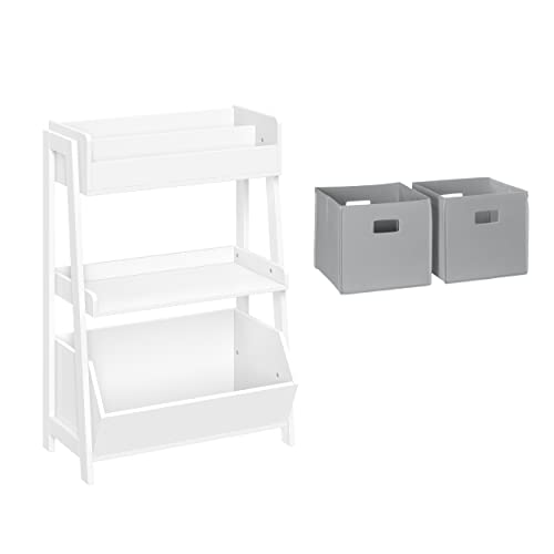 White With 2 Gray Bins