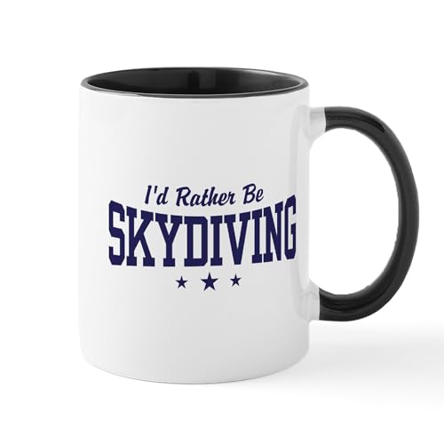 White/Black Inside - I'd Rather Be Skydiving Mug