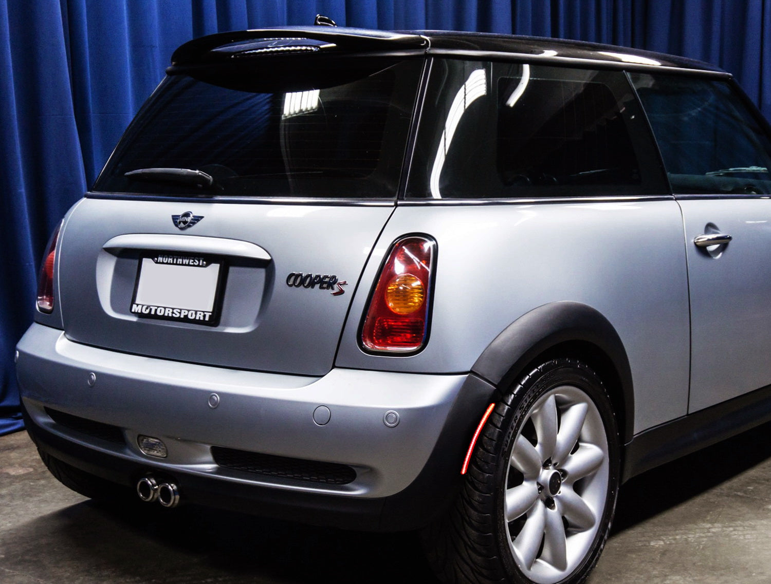 Smoked Lens Red LED Rear Side Marker Lights Compatible with 1st Gen 2002-2008 MINI Cooper - Enhanced Visibility & Safety for Night Driving & Custom Car Styling