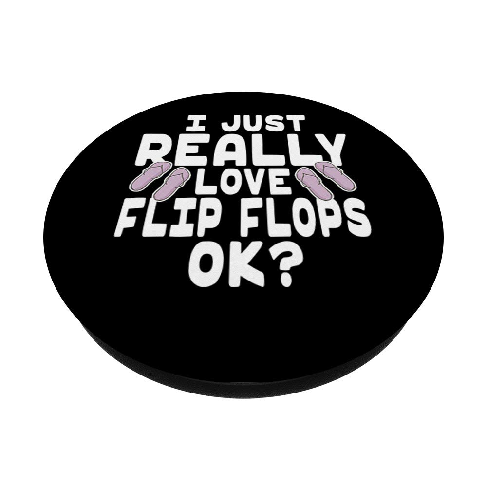 Swappable PopGrip for Phones & Tablets - Popsockets Phone Stand & Grip with Flip Flop Design | Perfect for Summer Beach Trips, Pool Parties & Casual Outings
