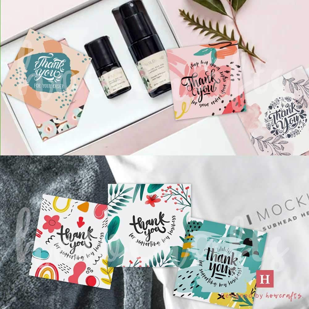 Howcrafts 108-Piece Thank You Cards for Small Business | 6 Unique Designs | 3.5