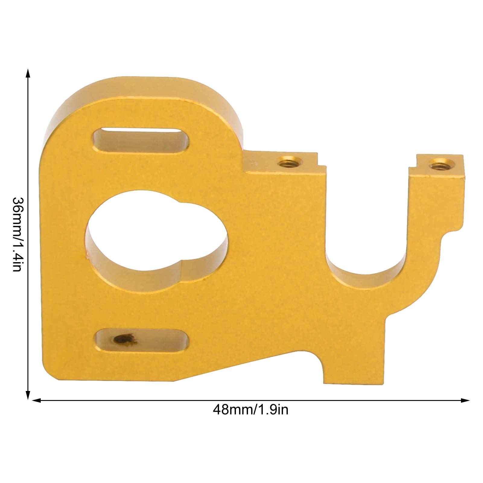 High-Quality Aluminum Alloy RC Motor Mount Holder for Wltoys 1/14 144001 RC Car - Adjustable Motor Mount Seat (Gold) - Durable & Lightweight Upgrade Part for RC Car Racing and Off-Road Bashing