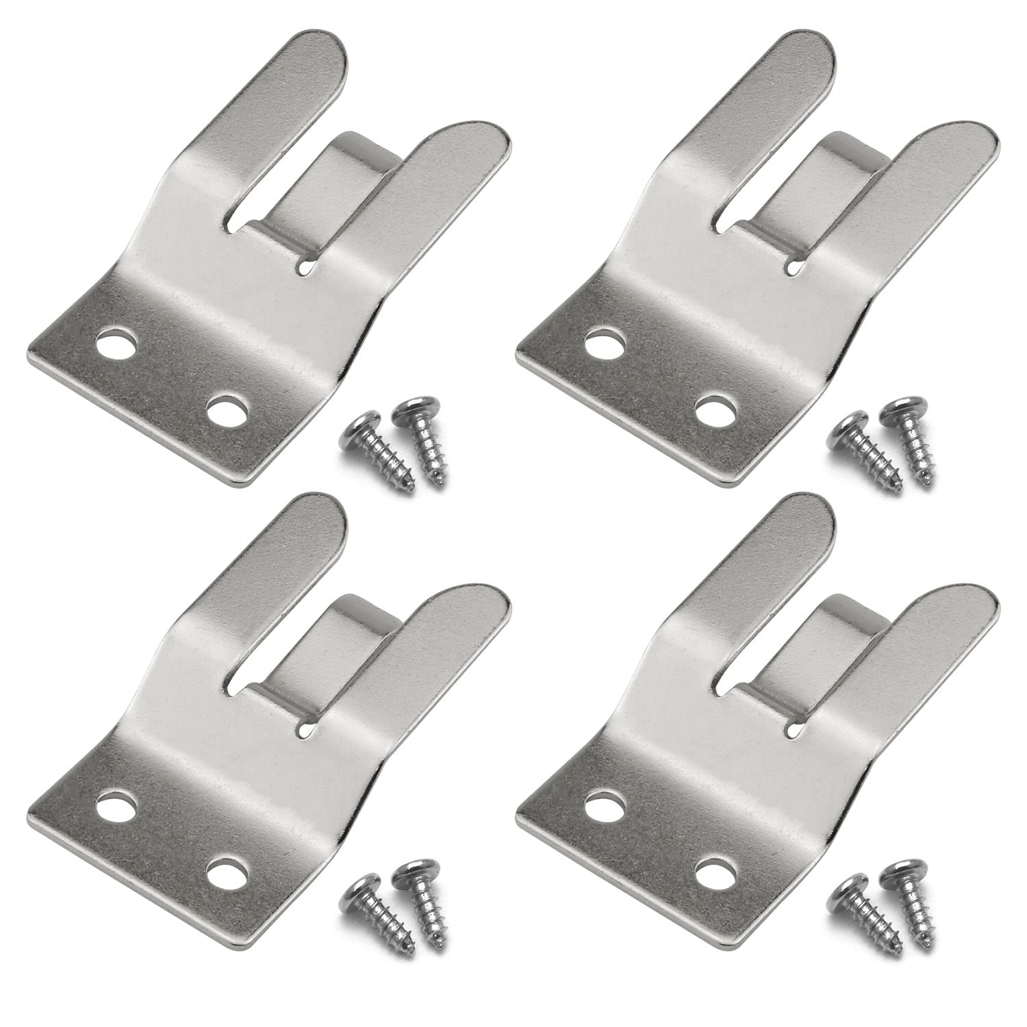 4-Pack DGHAOP Metal Microphone Holder/Clip with Screws for Car Radio MH48 - Compatible with FT1907, FT8900, FT7900, FT7800R & More - Perfect for Ham Radio, CB Radio, and Mobile Communication Setups