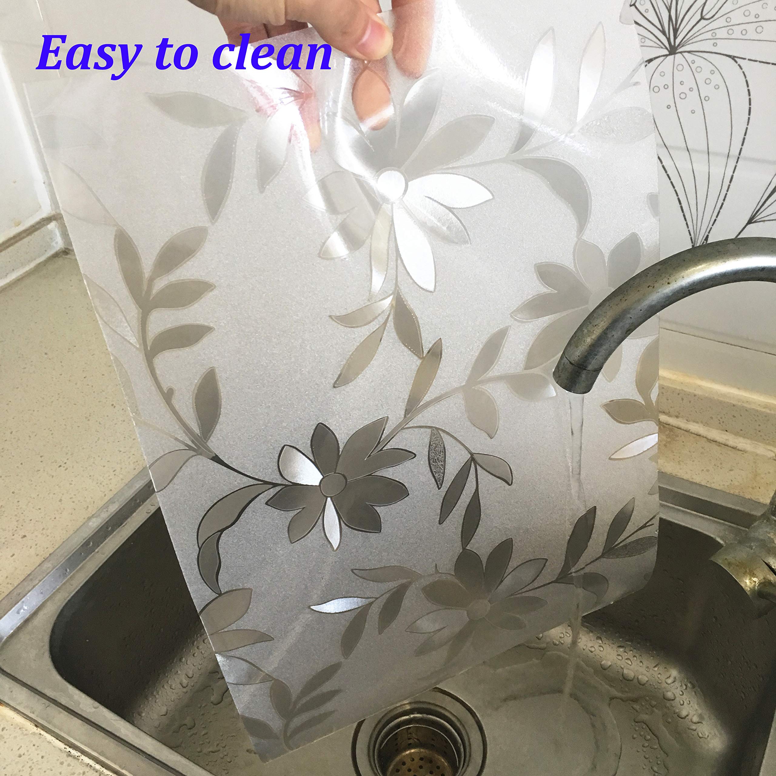 Waterproof Plastic Placemats Set of 2 - Thick Wipeable Kitchen Table Mats for Dining Room, Non-Slip Flower Design (Never Fade) - Perfect for Everyday Meals, Parties, and Outdoor Picnics