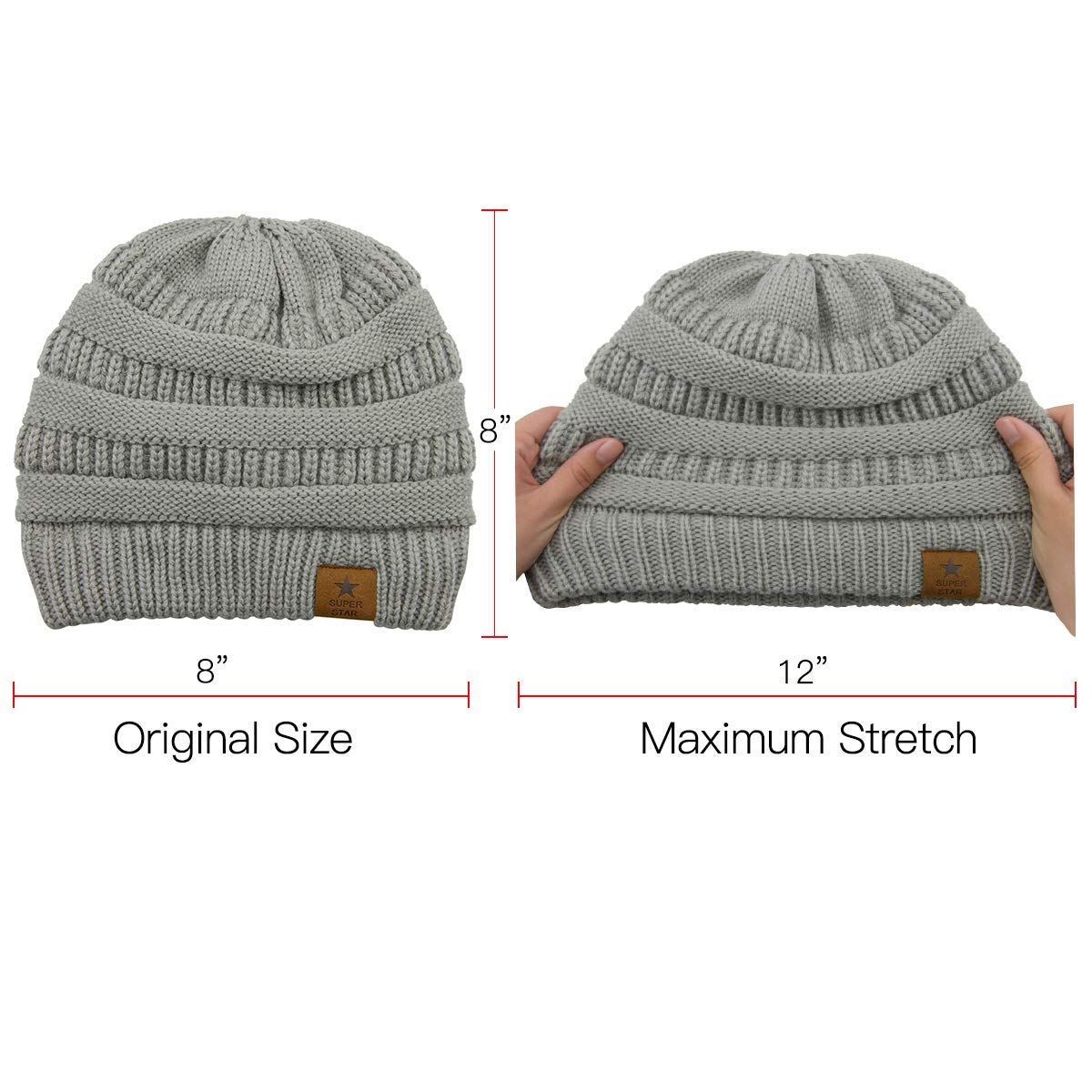 Women's Winter Hats 4-Pack - Chunky Knit Slouchy Beanie Caps for Cold Weather | Cozy Fashion Accessories for Outdoor Activities, Skiing, and Daily Winter Wear
