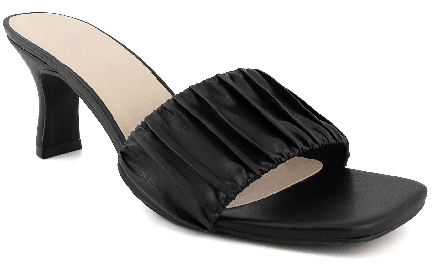 London Fog Women's Leana Comfort Heeled Sandals for Casual Outings