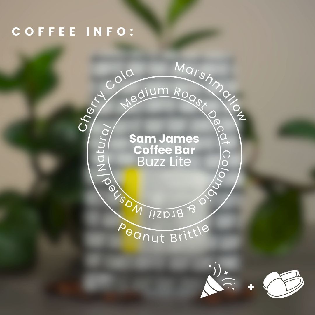 Discount Sam James Coffee Bar Buzz Lite Decaf Coffee Beans - Premium Decaffeinated Whole Bean Coffee for Home Brewing & Office Use