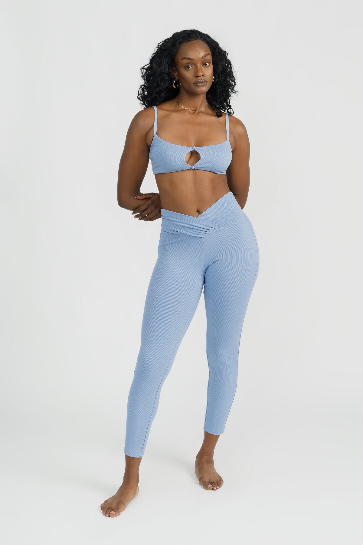 Emmie Bralette Azure Blue - Wireless Comfort Bra for Women - Perfect for Yoga, Lounge & Everyday Wear