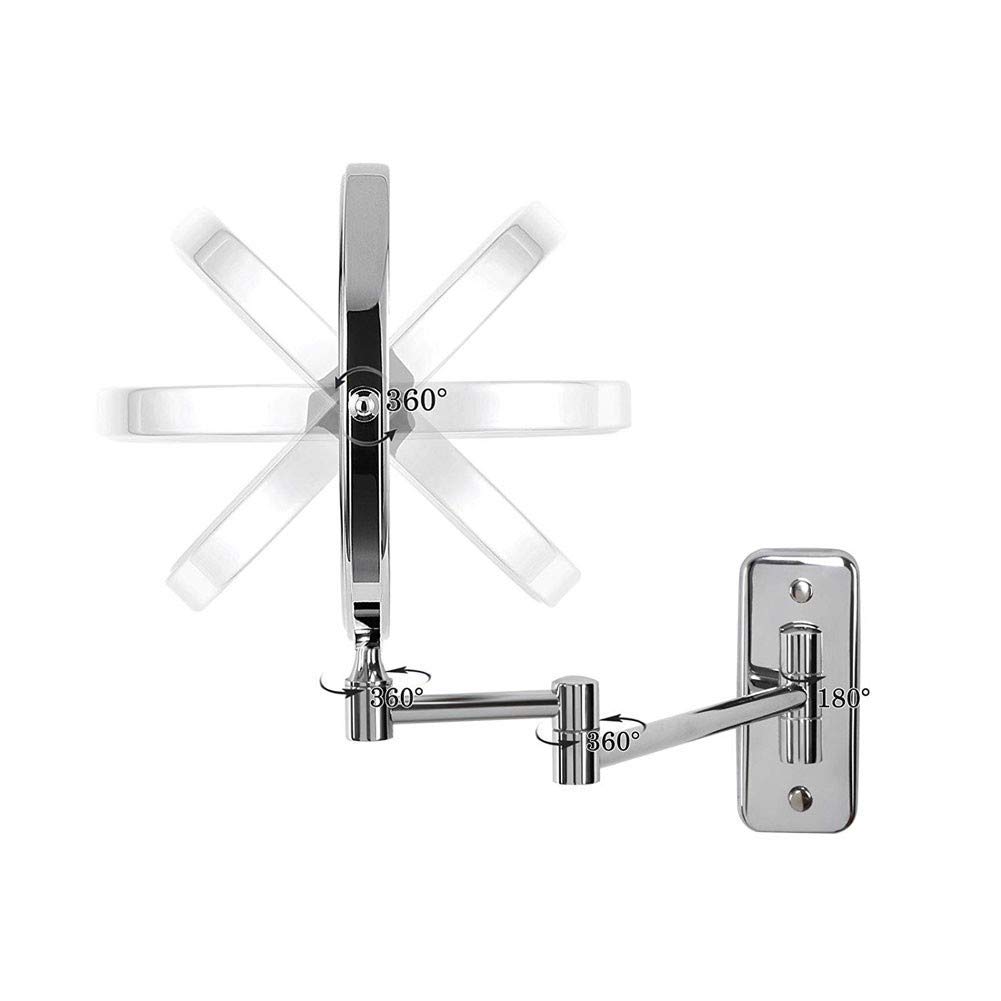 10X Magnifying Makeup Mirror - Wall Mounted Double-Sided Swivel Vanity Mirror for Bathroom, Shaving & Cosmetics Application - Perfect for Makeup, Skincare & Grooming Routine