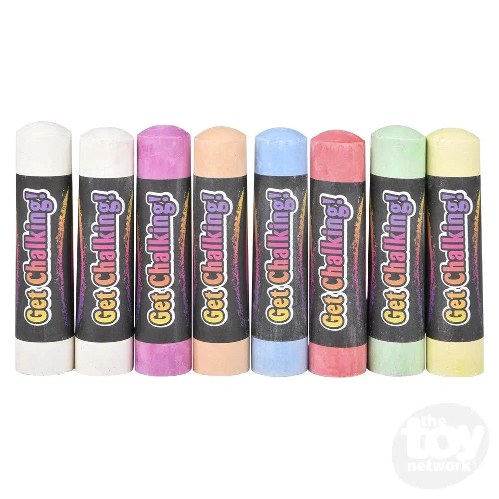 7.5 Inch Chalk Set - 8 Pieces Non-Toxic Dustless Chalk for Kids, Teachers & Artists - Perfect for Classroom, Sidewalk Art & Chalkboard Writing