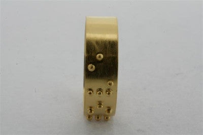 Braille Love Ring - Gold Plated Jewelry for Couples, Gift for Anniversary, Wedding, or Valentine's Day