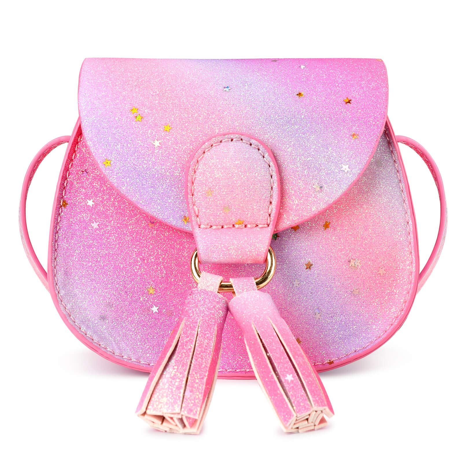 Mibasies Kids Crossbody Purse for Little Girls - Cute Toddler Bag with Tassel - Perfect for School, Travel & Playdates