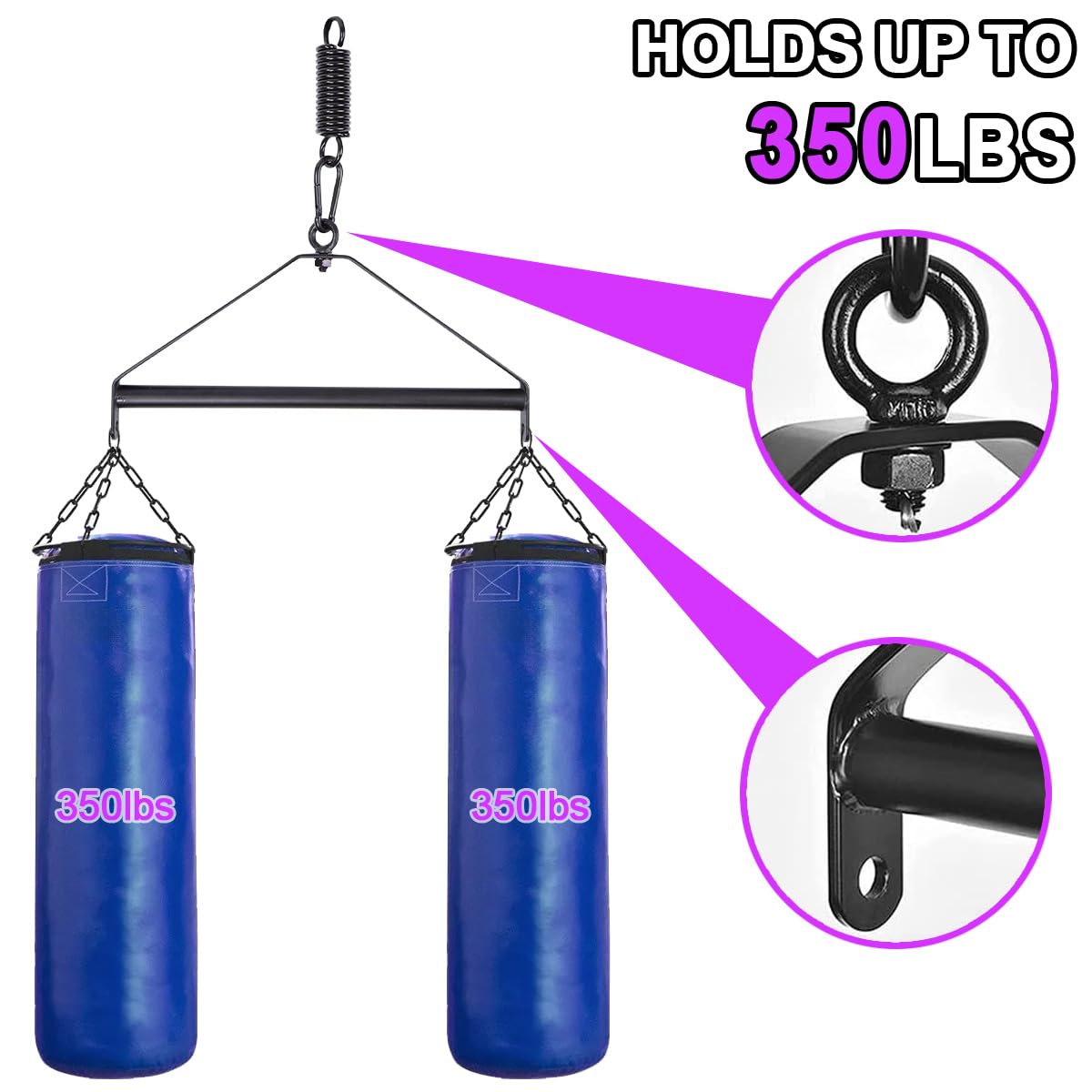 Premium Adult Sex Swing for Couples - Heavy Duty 400 lbs Capacity with Steel Triangle & Spring Support - Adjustable Bondage Restraints for Indoor Use - Perfect for Spicing Up Your Love Life & BDSM Play