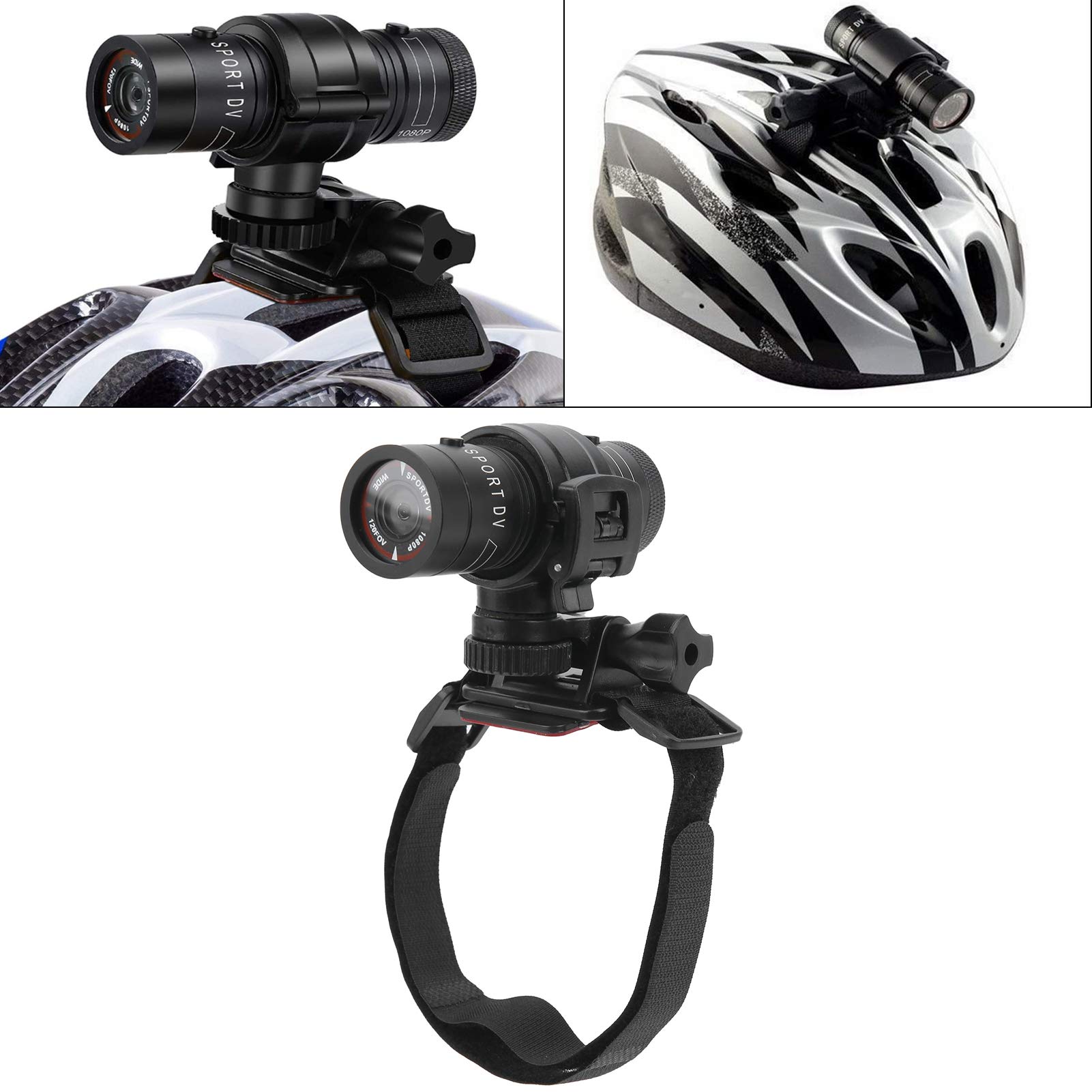 Tbest CK Riding Helmet Camera - 1080P Full HD Waterproof IPX4 Bike & Motorcycle Video Recorder with Helmet Mount for Cycling, Mountain Biking & Action Sports