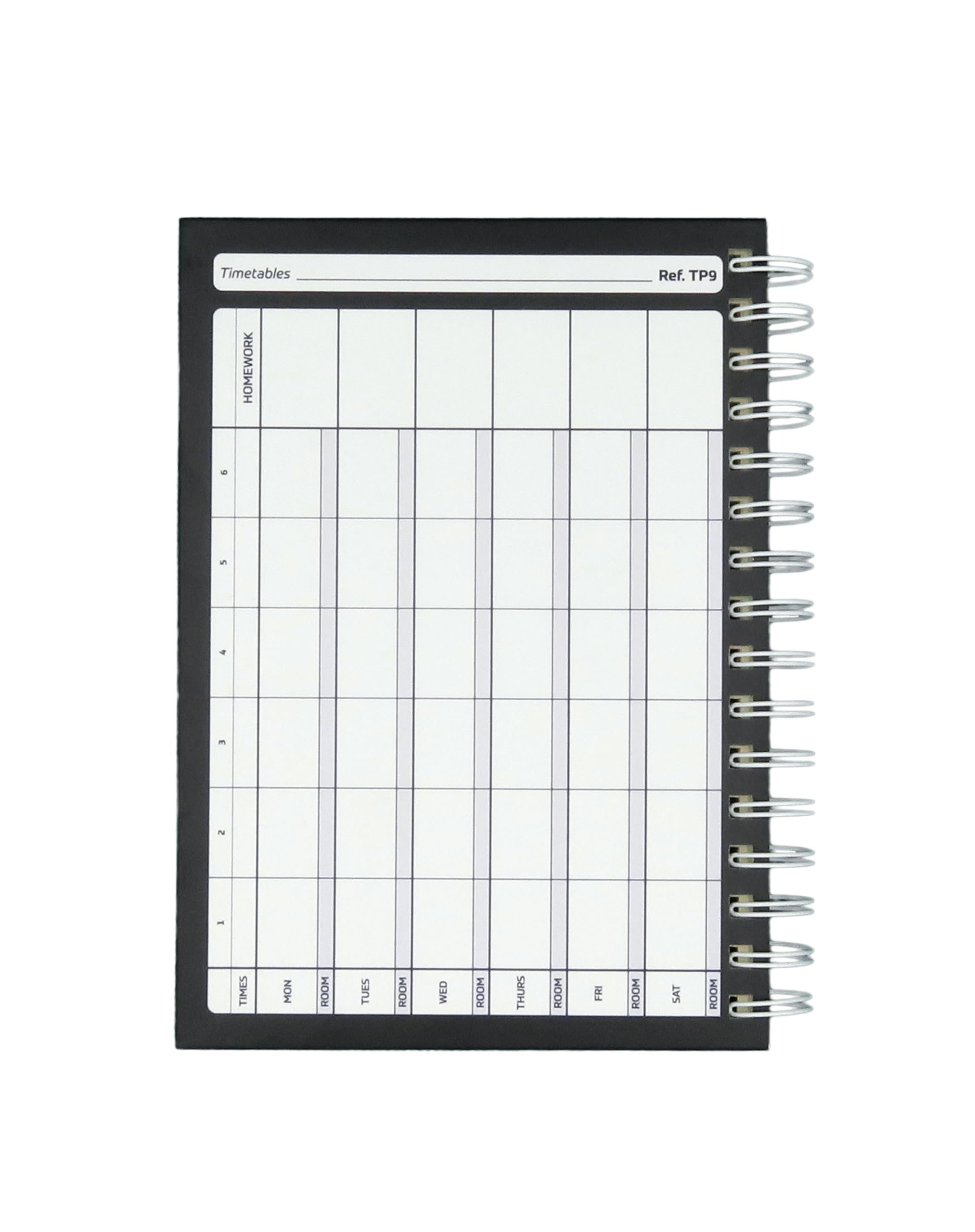 2025-2026 Teacher Planner A5 Size - 6 Period Lesson Plan Book in Charcoal (TP9-C) | Perfect for Classroom Organization, Daily Scheduling & Academic Year Planning