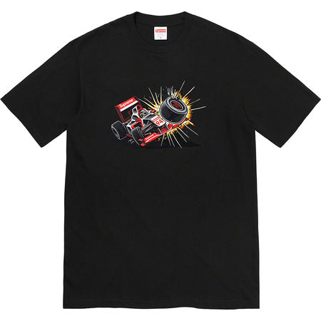 Supreme Crash Graphic T-Shirt for Men - Black Cotton Short Sleeve Tee - Streetwear Fashion & Casual Everyday Wear