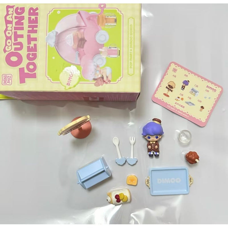DIMOO Outing Together Series - Strawberry Cream Roll Blind Box Figure | Cute Collectible Toy for Anime Fans & Gift for Kids | Perfect for Display, Play & Party Favors