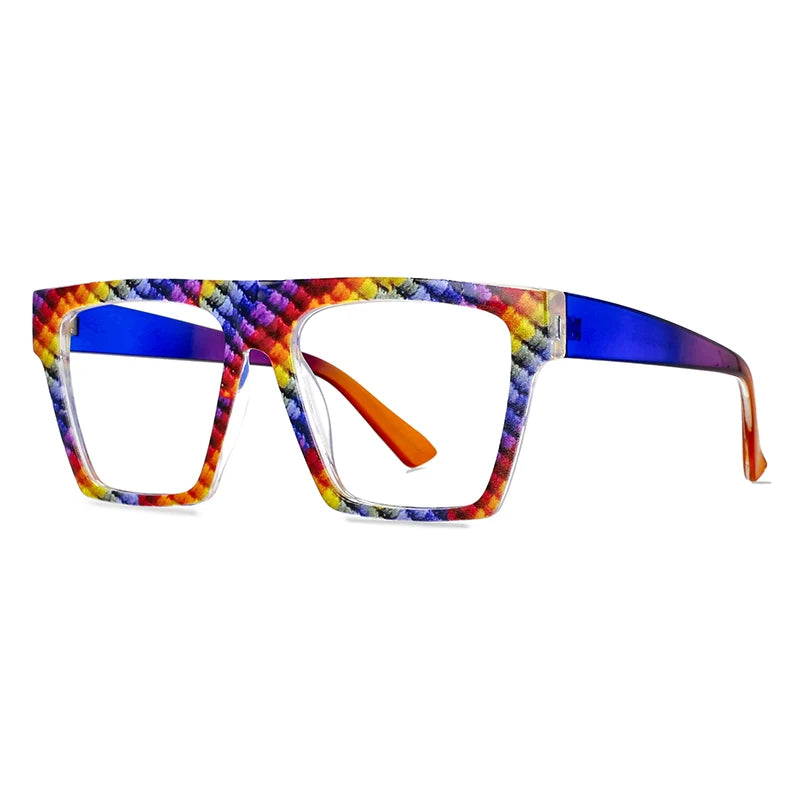 CCspace Women's Full Rim Plastic Large Square Reading Glasses R57093 - Fashionable & Lightweight Eyewear for Reading, Working & Computer Use