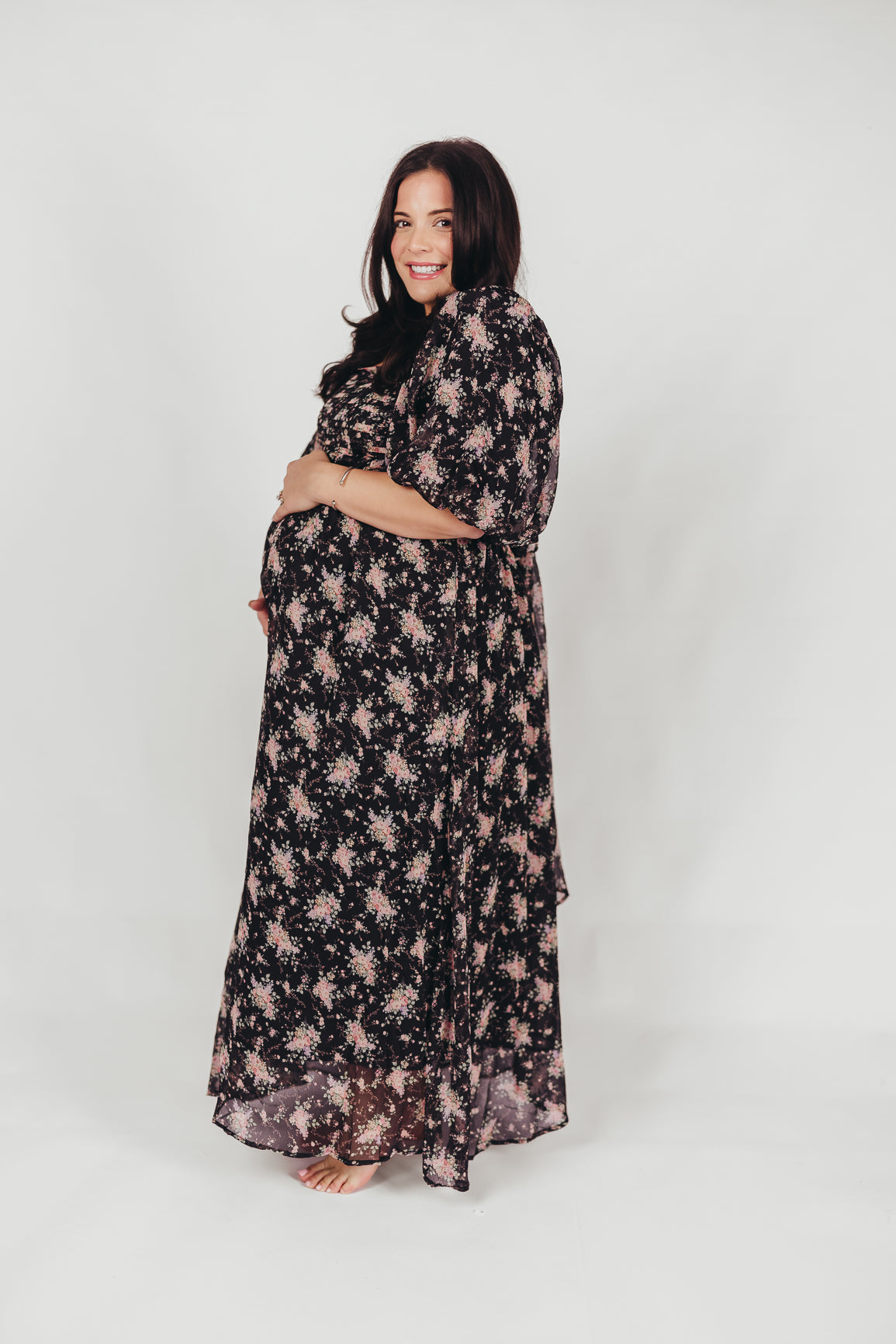 Melody Maxi Dress in Black - Bump Friendly Maternity & Inclusive Sizing (S-3XL) | Perfect for Pregnancy, Nursing, Weddings & Special Occasions