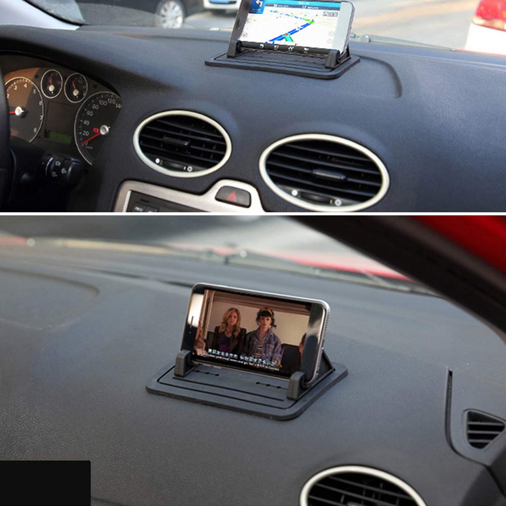 Universal Silicone Car Phone Holder - Anti-Slip Dashboard Mount for Smartphones, Perfect for Driving & Office Use