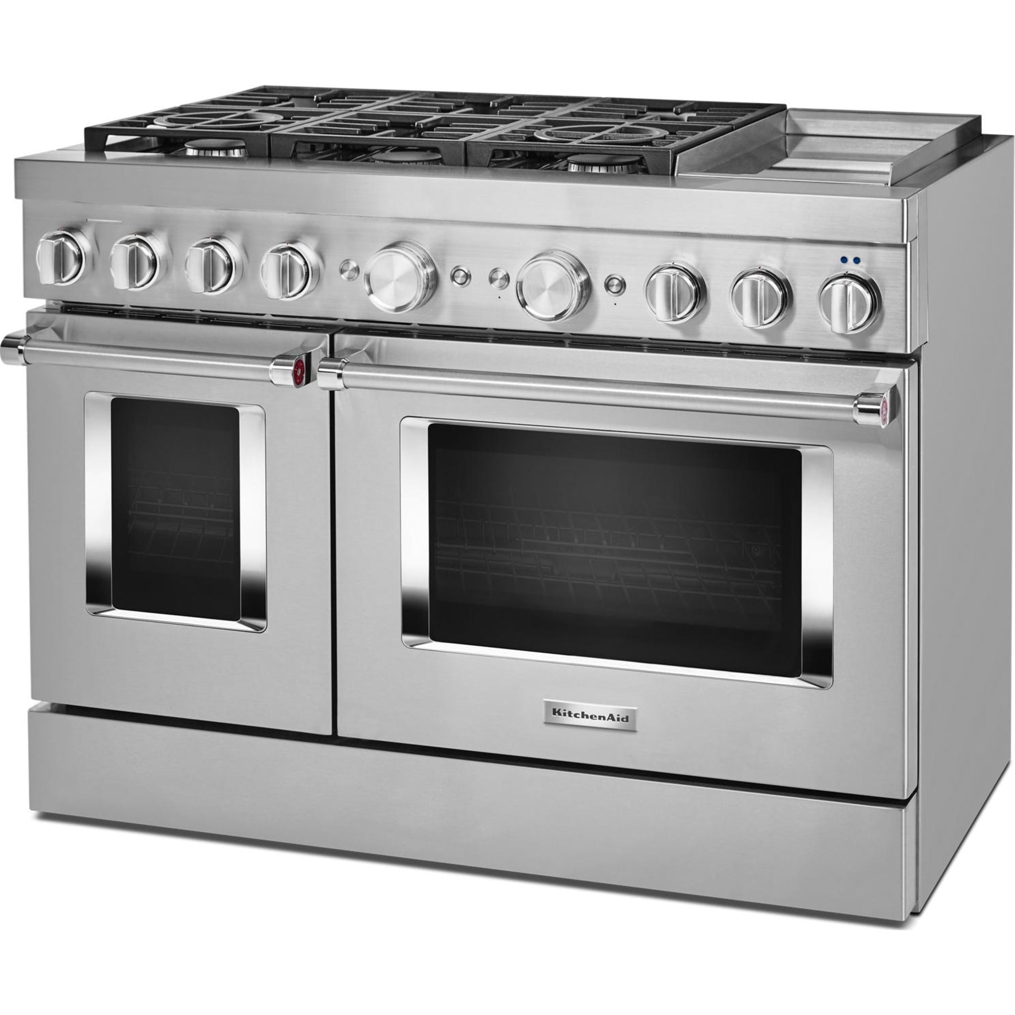 KitchenAid KFDC558JSS 30-inch Dual Fuel Range with 5 Burners - Stainless Steel Professional Gas Stove & Electric Oven for Home Cooking, Baking, and Entertaining
