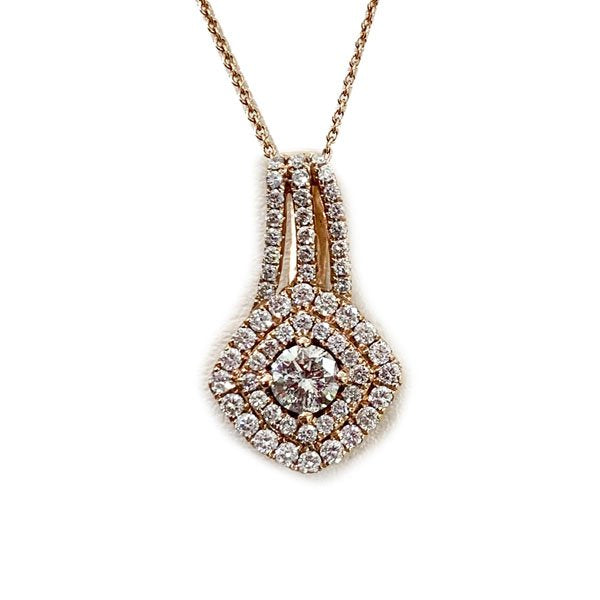 14K Rose Gold Diamond Pendant Necklace for Women - Elegant Heart Pendant Jewelry Gift for Her - Perfect for Anniversaries, Valentine's Day & Special Occasions