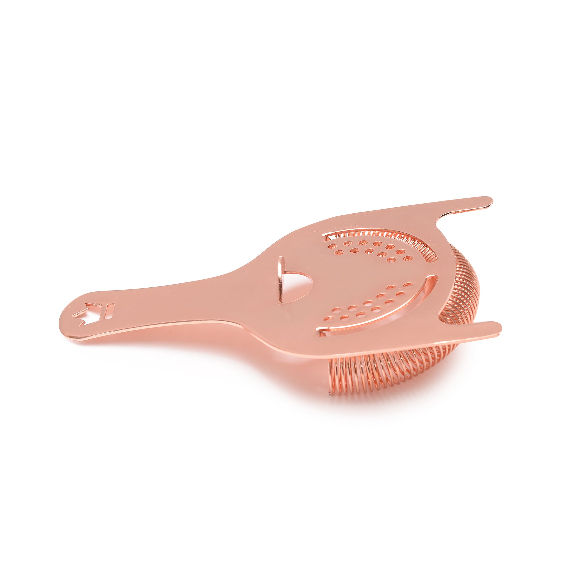 KORIKO® 2-Prong Cocktail Strainer - Premium Copper Plated Bar Tool for Mixing Drinks, Perfect for Home Bars & Professional Bartenders